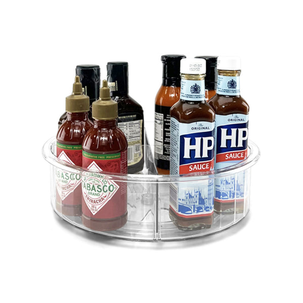 High Edge Clear Turntable W/ Dividers