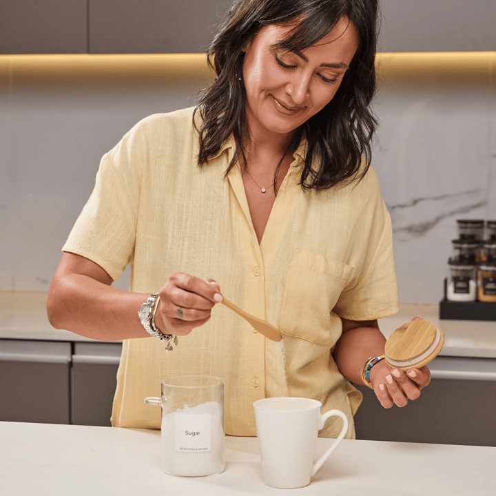 Glass Jar W/ Bamboo Lid & Wooden Spoon – NOVA Home Essentials