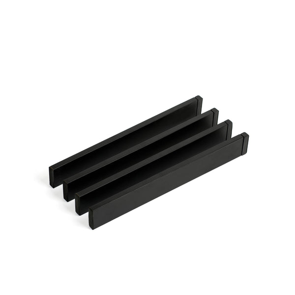 Black Bamboo Adjustable Drawer Dividers (Pack of 4)
