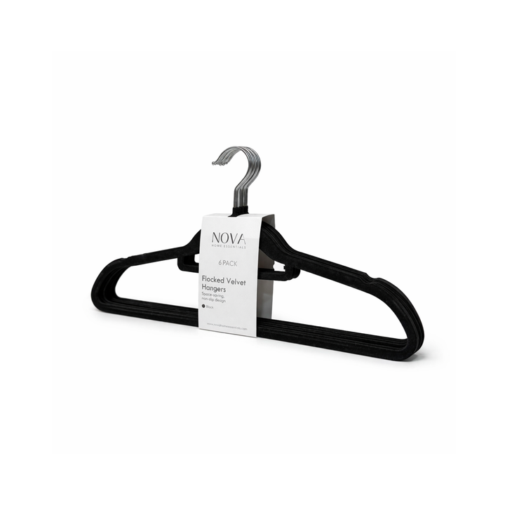 Flocked Velvet Hangers (Pack of 6) – NOVA Home Essentials