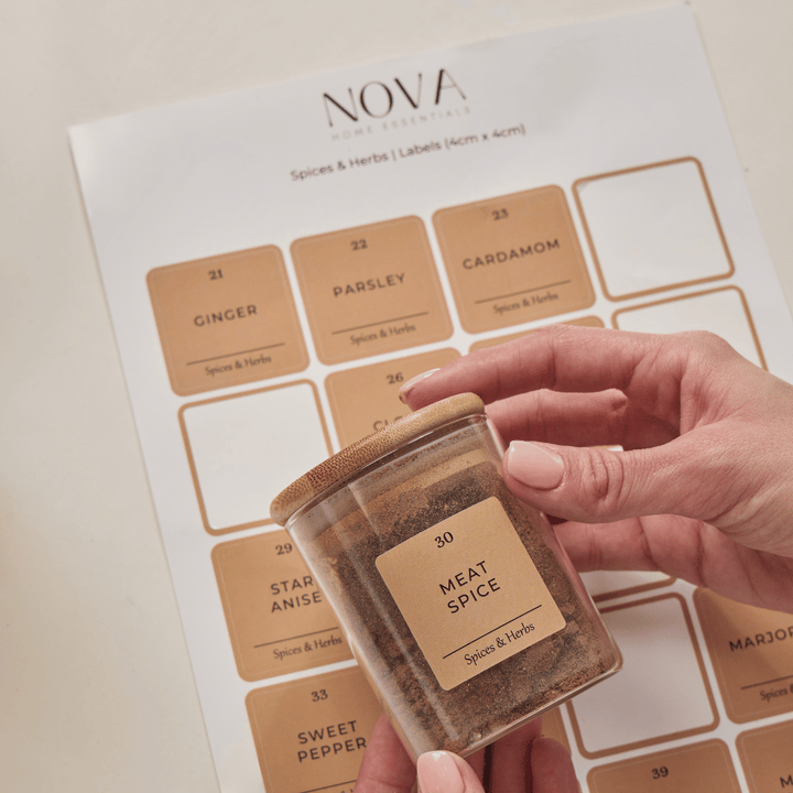 NOVA Spice Labels (4x4) – NOVA Home Essentials