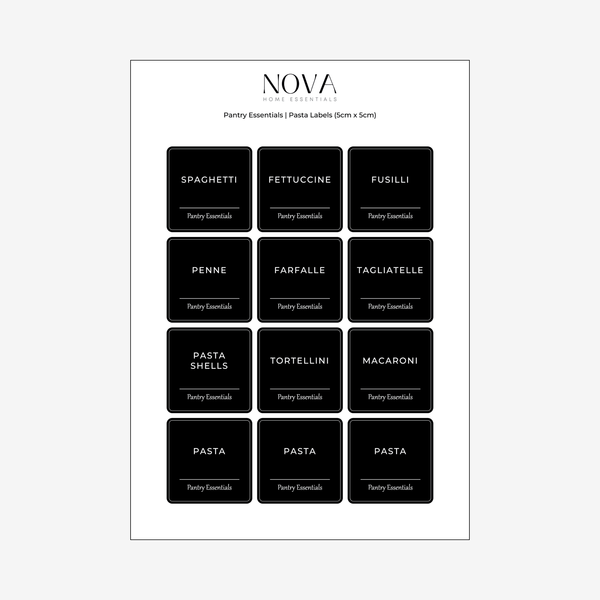NOVA Pasta Labels (5x5)