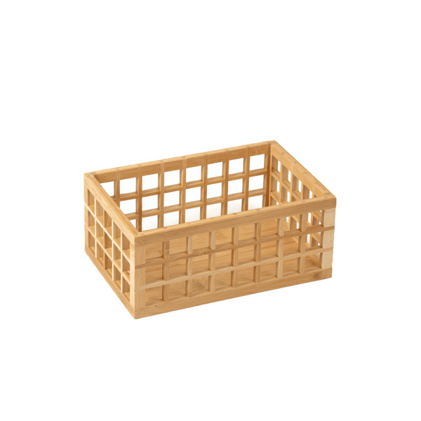 Bamboo Perforated Basket - Large